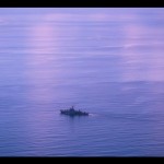 Arsip - Tampak gambar udara sebuah KRI saat melakukan patroli di Laut Natuna Utara beberapa waktu lalu. ANTARA/Cherman-1671691789