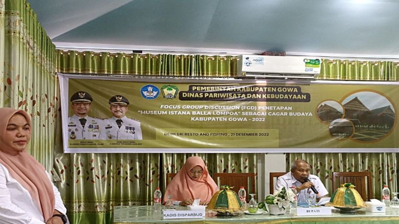 FGD Proses Penetapan Museum Istana Balla Lompoa sebagai Bangunan Cagar Budaya Tingkat Kabupaten Gowa di Gowa, Rabu (21/12/2022). ANTARA Foto/HO-Humas Pemkab Gowa