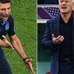 pelatih Argentina Lionel Scaloni (kiri) dan pelatih Prancis Didier Deschamps-1671261920