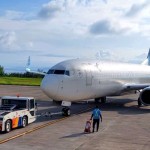 Pesawat Garuda Indonesia saat berada di landasan pacu Bandara Sultan Baabullah Ternate (Abdul Fatah)-1671518198