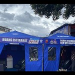 Pos pelayanan terpadu di pos lantas 2B simpang Gadog, Kabupaten Bogor, Jawa Barat, selama Operasi Lilin Lodaya 2022. ANTARA/HO-Polres Bogor-1671783288