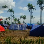 Areal sawah di Cianjur jadi tempat pengungsian korban gempa. (ANTARA/HO-Pupuk Kujang)-1673422467