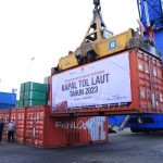 Kegiatan pelepasan program tol laut KM. Kendhaga Nusantara 7 di Pelabuhan Tanjung Perak, Surabaya, Jawa Timur. ANTARA/Ditjen Perhubungan Laut, Kemenhub.-1672909044