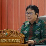 Kepala BPS Margo Yuwono dalam konferensi pers di Jakarta, Senin (2/1/2022). (ANTARA/HO-BPS/pri)-1672639901