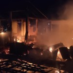 Lokasi kebakaran di pasar Kualatungkal Kabupaten Tanjungjabung Barat, Jambi yang mengabiskan 23 kios pedagang setempat.(ANTARA/HO/Ko)-1672733547