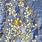 Peta gempa bumi magnitudo 5,9 di Melonguane, Sulawesi Utara pada Selasa (24/1/2023) (ANTARA/HO-BMKG)-1674530423