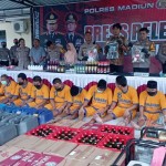 Polres Madiun ungkap sebanyak 194 kasus kriminalitas selama tahun 2022 yang naik dari tahun 2021 sebanyak 175 kasus. ANTARA/Louis Rika-1672802247
