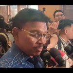 Sekjen DPP Partai NasDem Johnny G Plate saat memberikan keterangan pers di Jakarta, Minggu (8/1/2023). ANTARA/Syaiful Hakim-1673236174