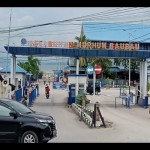Suasana gerbang masuk Pelabuhan Murhum Kota Baubau, Kamis (Foto Antara/Yusran)-1674806159