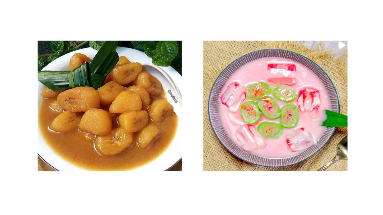 Resep Kolak Pisang dan Es Pisang Ijo. (Foto: Instagram)