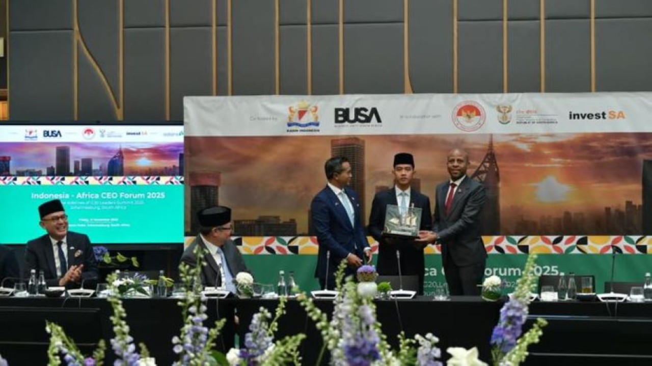 Wakil Presiden RI Gibran Rakabuming Raka di Forum CEO Johannesburg (Istimewa)