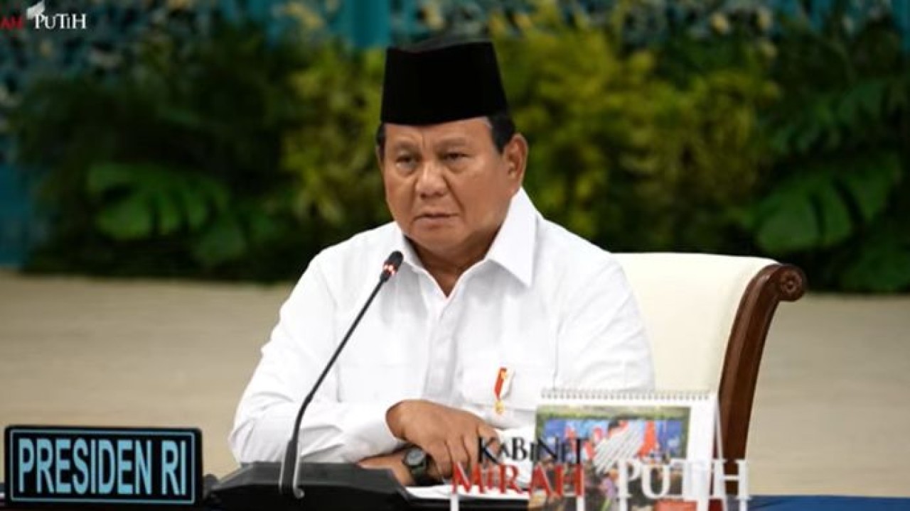 Presiden Prabowo Subianto (Youtube Sekretariat Presiden)