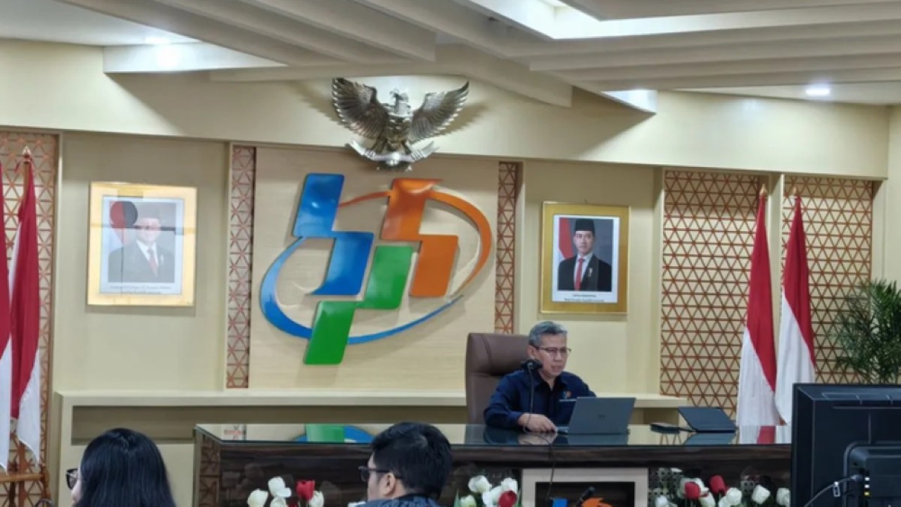 Tangkapan layar - Kepala BPS DKI Jakarta Kadarmanto dalam kegiatan rilis berita statistik di Jakarta, Senin, 2 Maret 2026. (ANTARA/Lia Wanadriani Santosa). (Antara)