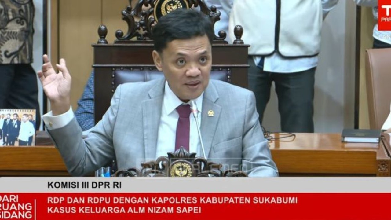 Ketua Komisi III DPR RI Habiburokhman. (YouTube TVR Parlemen)