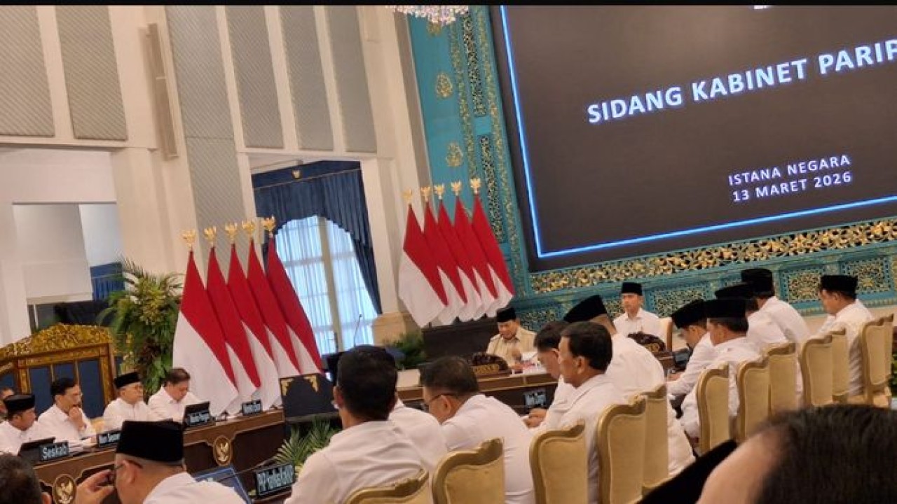 Prabowo Subianto Pimpin Sidang Kabinet Paripurna di Istana Negara, Jumat, 13 Maret 2026 (NTVnews)