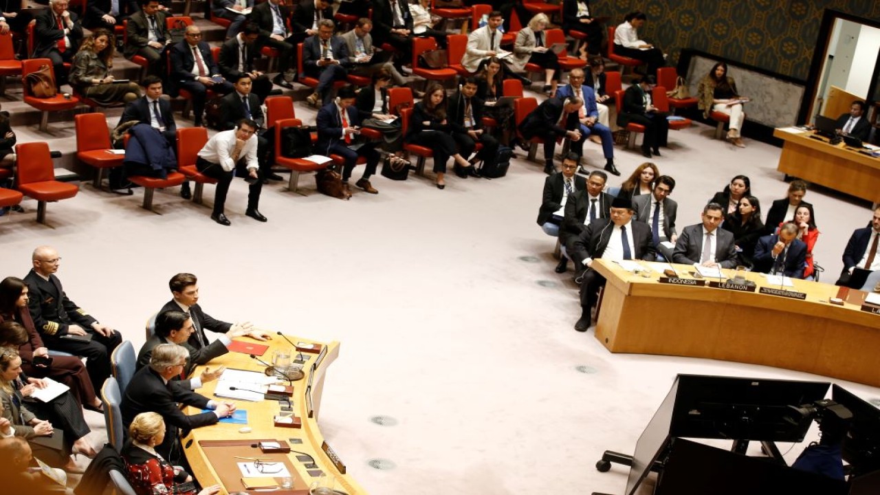 Indonesia mengikuti rapat darurat Dewan Keamanan (DK) PBB di New York, Selasa (31/3) waktu setempat.