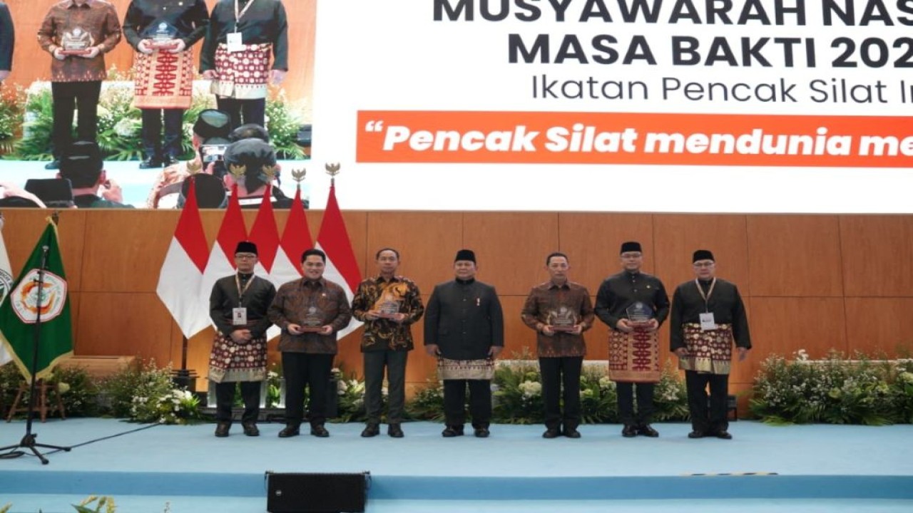 Presiden Prabowo Subianto saat membuka Musyawarah Nasional (Munas) XVI Ikatan Pencak Silat Indonesia (IPSI), Sabtu (11/4/2026). (Foto: Dok/Istimewa/Bakom RI)