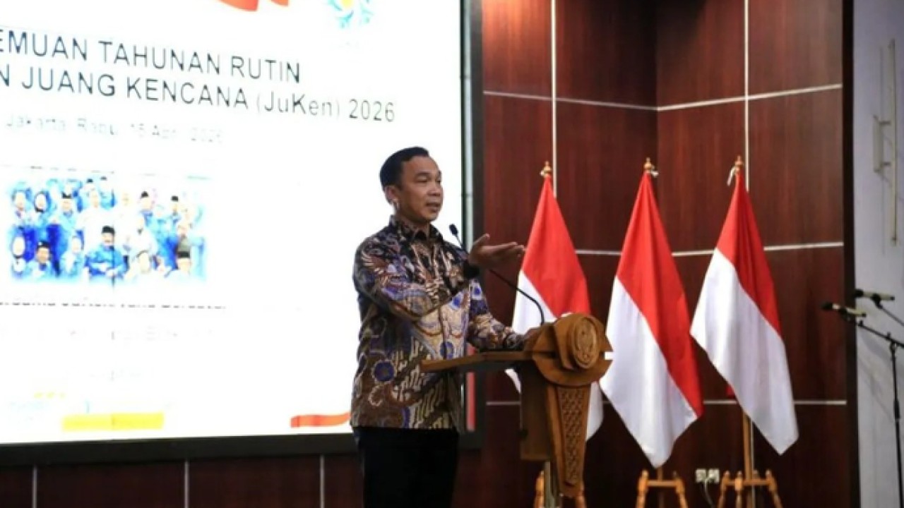 Mendukbangga/Kepala BKKBN Wihaji dalam perkumpulan Juang Kencana di Jakarta pada Rabu (15/4/2026). ANTARA/HO-Kemendukbangga/BKKBN (Antara)