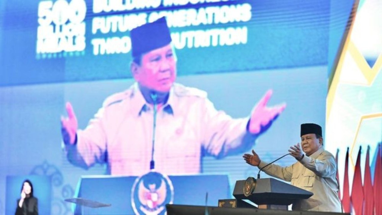 Presiden Prabowo Subianto perkuat komitmen program MBG melalui Building Indonesia's Future Generations Through Nutrition. (Foto: Setpres)