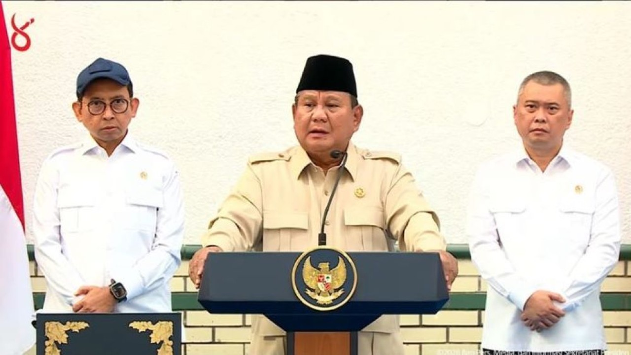 Prabowo Subianto dalam Peresmian Renovasi Cagar Budaya Stasiun Semarang Tawang (Istimewa)