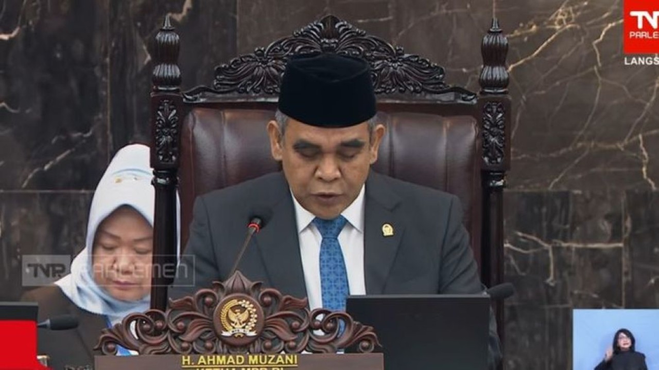 Ketua MPR RI Ahmad Muzani. (Foto: YouTube TVR Parlemen)