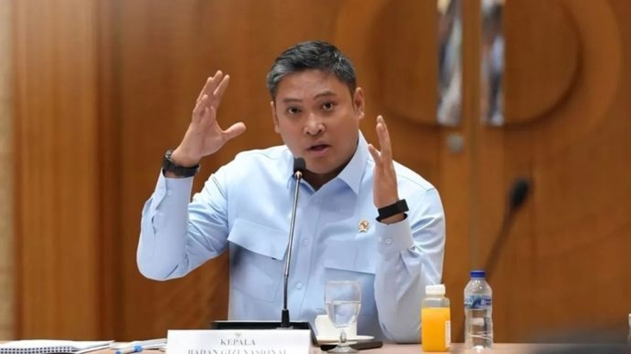 Kepala BGN Sudaryono dalam forum diskusi MBG yang digelar di Kementerian Kesehatan (Kemenkes), Jakarta, pada Rabu, 5 Agustus 2026 malam. (Antara)